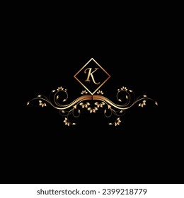 Diseño creativo del logotipo K de letra inicial con plantilla moderna de vector de negocio. Diseño de logotipo de K monograma aislado