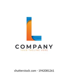 Diseño creativo del logotipo L de la carta inicial. Forma de flecha geométrica amarilla y azul estilo originami. Usable para logotipos de empresas y marcas. Elemento de plantilla Ideas de diseño de logotipo de vectores planos. Vector Eps10