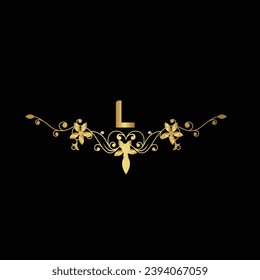  Creative Initial letter L logo design with modern business vector template. Creative isolated L monogram logo design with golden color