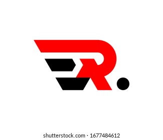 Creative initial letter logo for ER