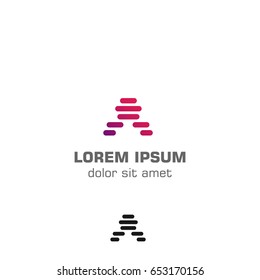 Creative initial letter A logo, creative roof . Vector logo template