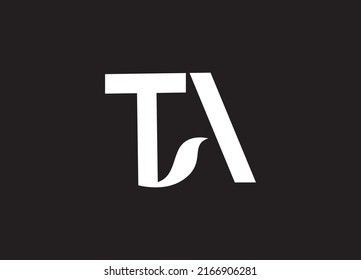 Creative initial letter logo for TA or AT