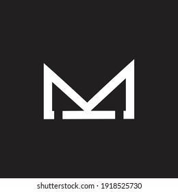 Creative Initial letter m monogram logo design template