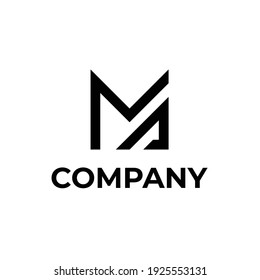 Plantilla de diseño del logotipo de letras iniciales creativas o de un logotipo en monograma