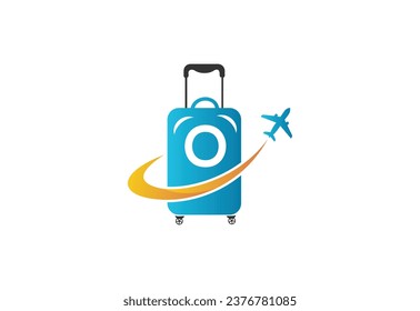 Creative Initial Letter O Air Travel Logo Design Template.