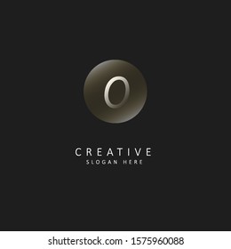 Creative initial letter o logo with bubble element, design vector logo bubble concept template