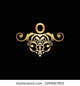 Creative Initial letter O logo design with modern business vector template. Creative isolated O monogram logo design with golden color