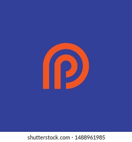 Creative Initial letter p P abstract Vector logo for company identity. lowercase p vector logo. Vector illustration