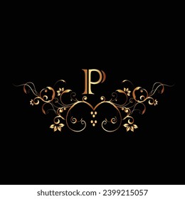 Diseño creativo del logotipo P de la letra inicial con plantilla moderna de vector de negocio. Diseño de logotipo de P monograma aislado creativo
