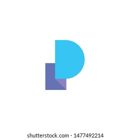 Creative Initial letter PD/DP abstract Vector logo for company identity. lowercase p and d, l initial design template. Vector illustration.