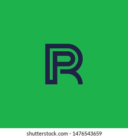 Creative Initial letter PR/RP abstract Vector logo for company identity. lowercase p and r initial design template. Vector illustration.