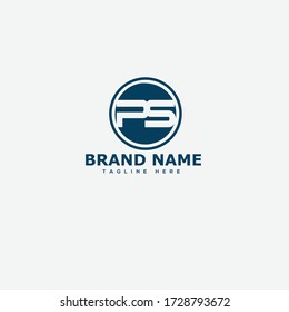  Creative Initial letter PS logo vector design template 