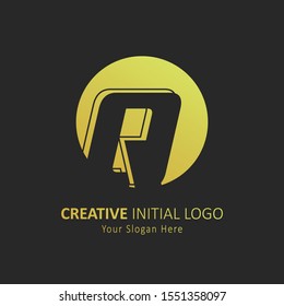 Creative initial letter q logo with circle element