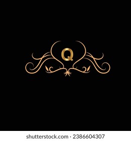 Creative Initial letter Q logo design with modern business vector template. Creative isolated Q monogram logo design
