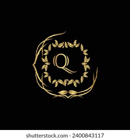Creative Initial letter Q logo design with modern business vector template. Creative isolated Q monogram logo design
