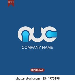 Creative Initial letter QUE logo vector design