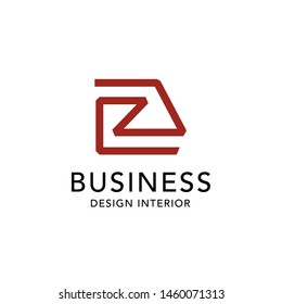 creative  initial letter R architect, home, interior logo  design