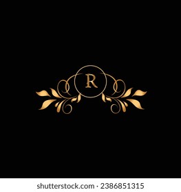  Creative Initial letter R logo design with modern business vector template. Creative isolated R monogram logo design