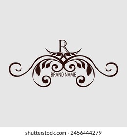 Creative Initial letter r logo design with modern business vector template. Creative isolated r monogram logo design with new latter logo golden color
