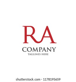 creative initial letter RA logo concept