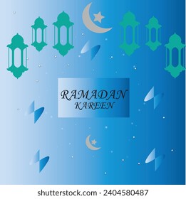 Creative Initial letter RAMADAN KAREEN logo design with modern business vector template. Creative isolated RAMADAN KAREEN monogram logo design