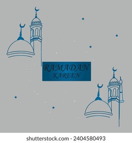 Creative Initial letter RAMADAN KAREEN logo design with modern business vector template. Creative isolated RAMADAN KAREEN monogram logo design