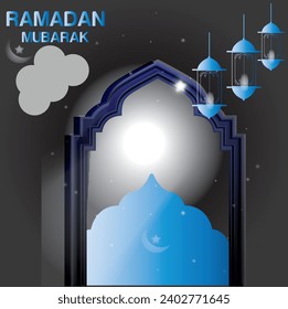 Creative Initial letter RAMADAN MUBARAKE logo design with modern business vector template. Creative isolated RAMADAN MUBARAKE monogram logo design