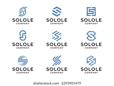 Creative initial letter S corporate business logo design collection