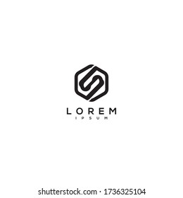 Creative initial letter S logo icon design template elements