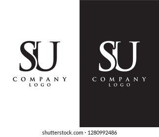 creative Initial letter su, us abstract Company logo design. vector logo for company identity