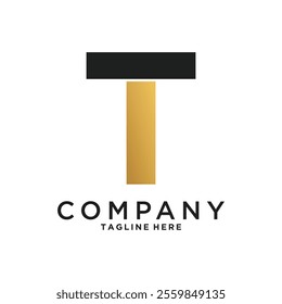 Creative initial letter T logo design icon