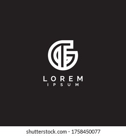 Creative initial letter TG GT logo icon design template elements