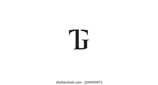 Creative initial letter TG GT logo icon design template