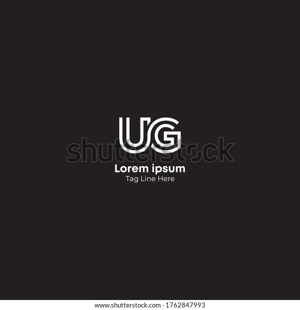 Creative initial letter UG logo icon design\
template elements