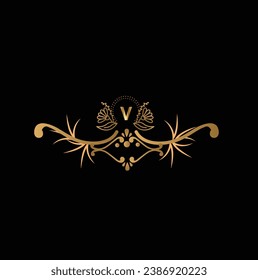  Creative Initial letter V logo design with modern business vector template. Creative isolated V monogram logo design
