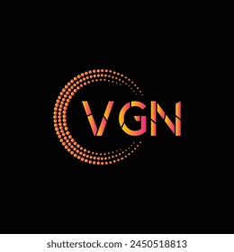 Concepto de diseño del logotipo de la letra inicial creativa VGN