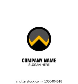 Creative initial letter W graphic logo template, circle concept, vector icons.