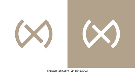 Creative initial letter X logo design. Premium Vector
