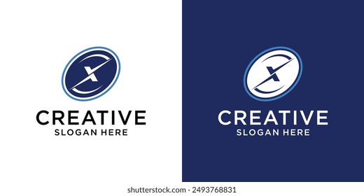 Creative initial letter X logo design idea template abstract