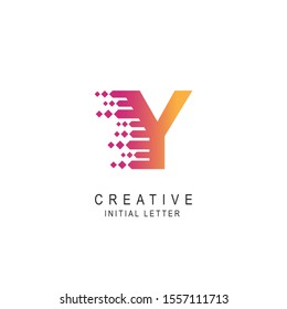 creative initial letter y logo design vector element gradation concept