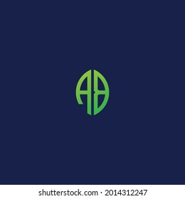 Creative initial letters AB with eco leaf shape logo.It will be suitable for which company or brand name start those initial.