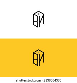 Creative initial letters BN House Box logo.It will be suitable for which company or brand name start those initial.