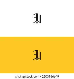 Creative initial letters FW Home and Construction logo.It will be suitable for which company name or brand