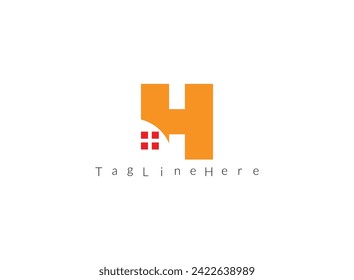 Creative Initial Letters H with a home   Logo. It will be suitable for which company or brand name start those initial.