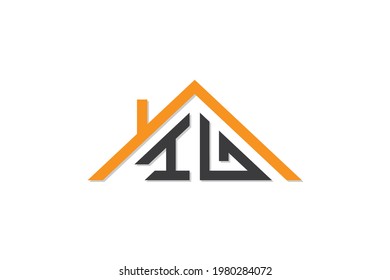 Creative Initial letters IV logo for house or real estate. This logo incorporate with letters and House roof. It will be suitable for which company or brand name start those initial.