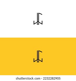 Creative Initial letters JC logo for house or real estate. This logo incorporate with letters and House roof. It will be suitable for which company or brand name start those initial.