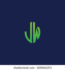 Letras iniciales creativas LW con el logotipo de forma de hoja ecológica.Será adecuado para qué empresa o nombre de marca inician esas iniciales.