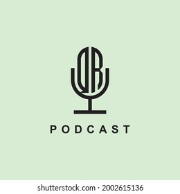 Creative Initial Letters QR Logo for Podcast Or Music. It will be suitable for which company or brand name start those initial.