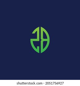 Letras iniciales creativas SB con el logotipo en forma de hoja ecológica.Será adecuado para qué empresa o marca comienzan esas iniciales.