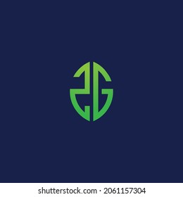 Creative initial letters SG with eco leaf shape logo.It will be suitable for which company or brand name start those initial.